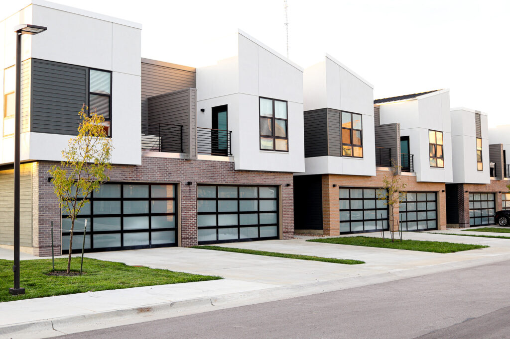 Multi-Family Housing Full View Garage Doors